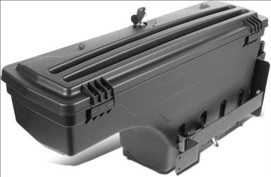 02-18 Dodge Ram Left Side Truck Bed Storage Box Wheel Well Case W/ Lock