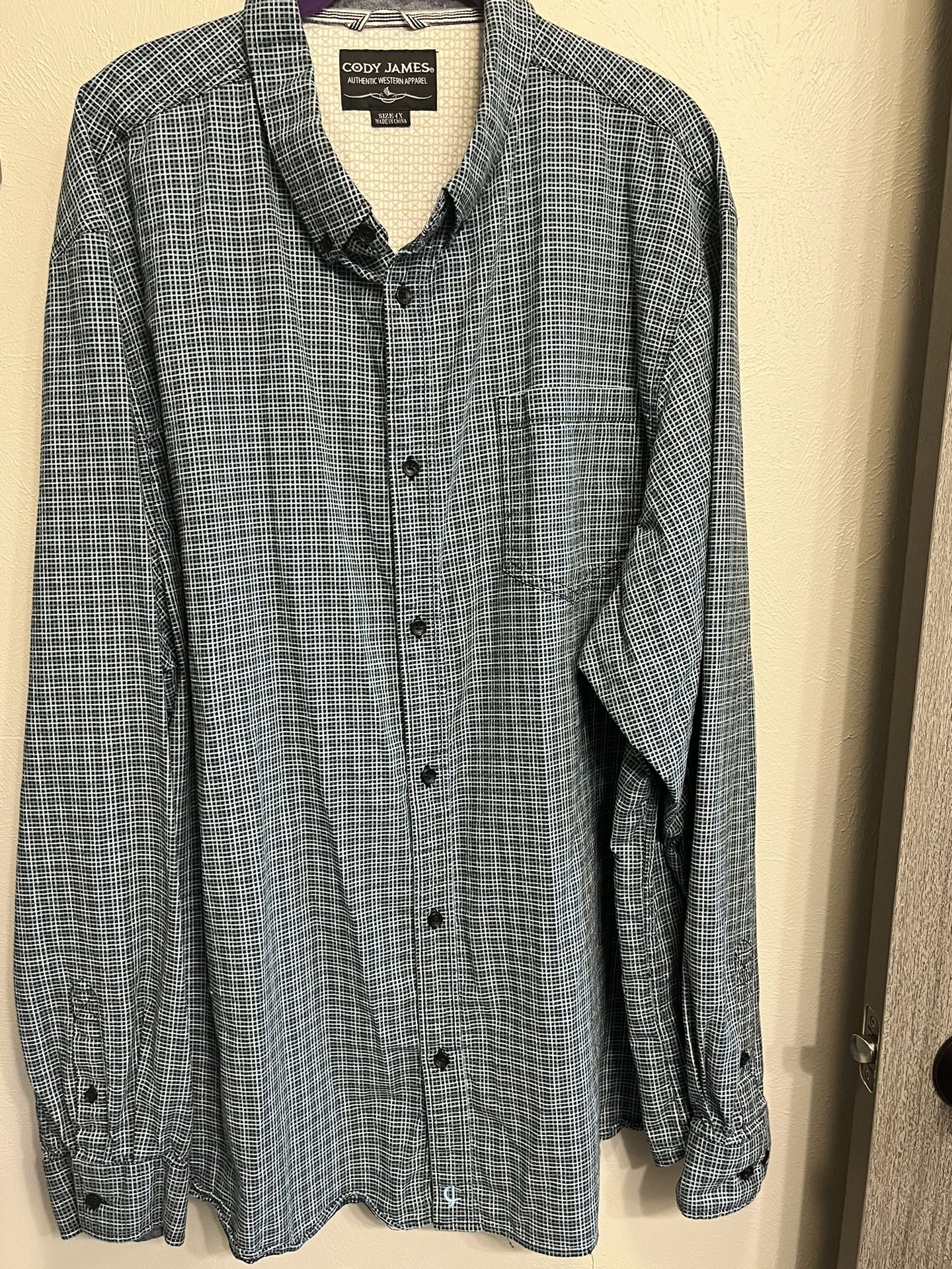 Cody James Men’s Button Up Long Sleeve Western Shirt Size 4 X