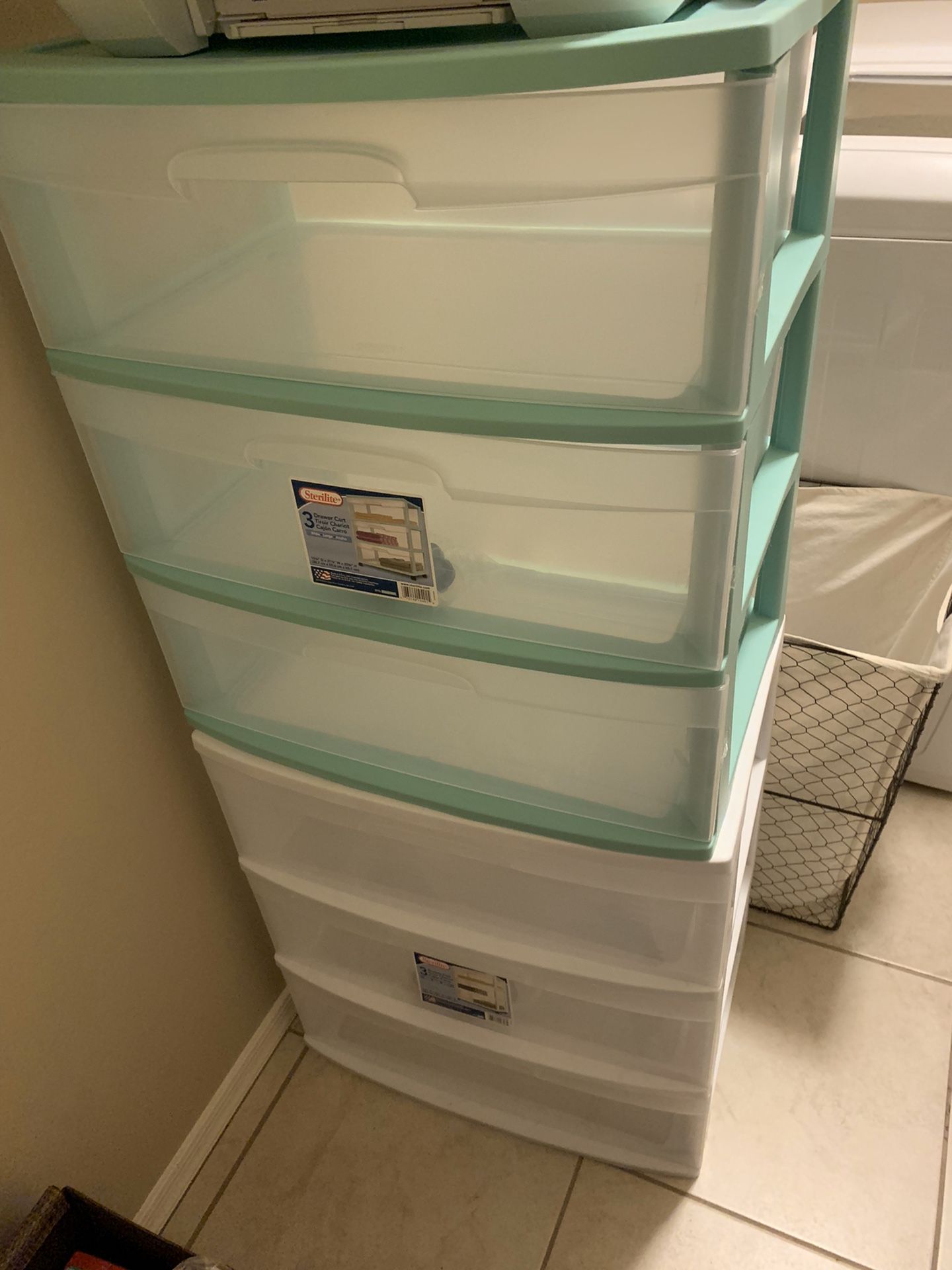 Brand new Plastic drawer storage 12$ each