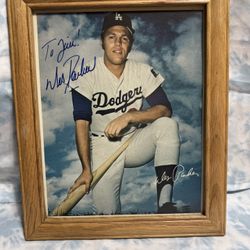Wes Parker Autographed Picture (Framed)