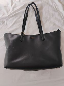 DKNY Black Leather Tote Bag