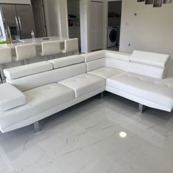 Brand New Leather Sectional Sofa / Sofa Seccional Nuevo a Estrenar … Fast 🚚