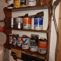 Vintage oil cans