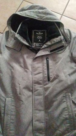Hooded Grey Parka from Hollister