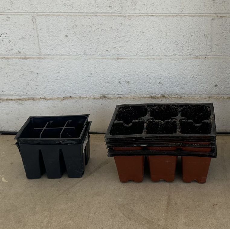 10 Pieces 6-Cell Seed Starting Trays Pots Pot For Flowers Plants Vegetables Flower Plant Vegetable Medium Small