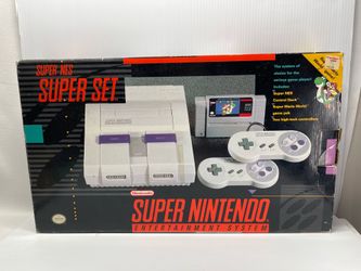 Super Nintendo Entertainment System Super Mario Edition Set Complete in Box Tested Bundle