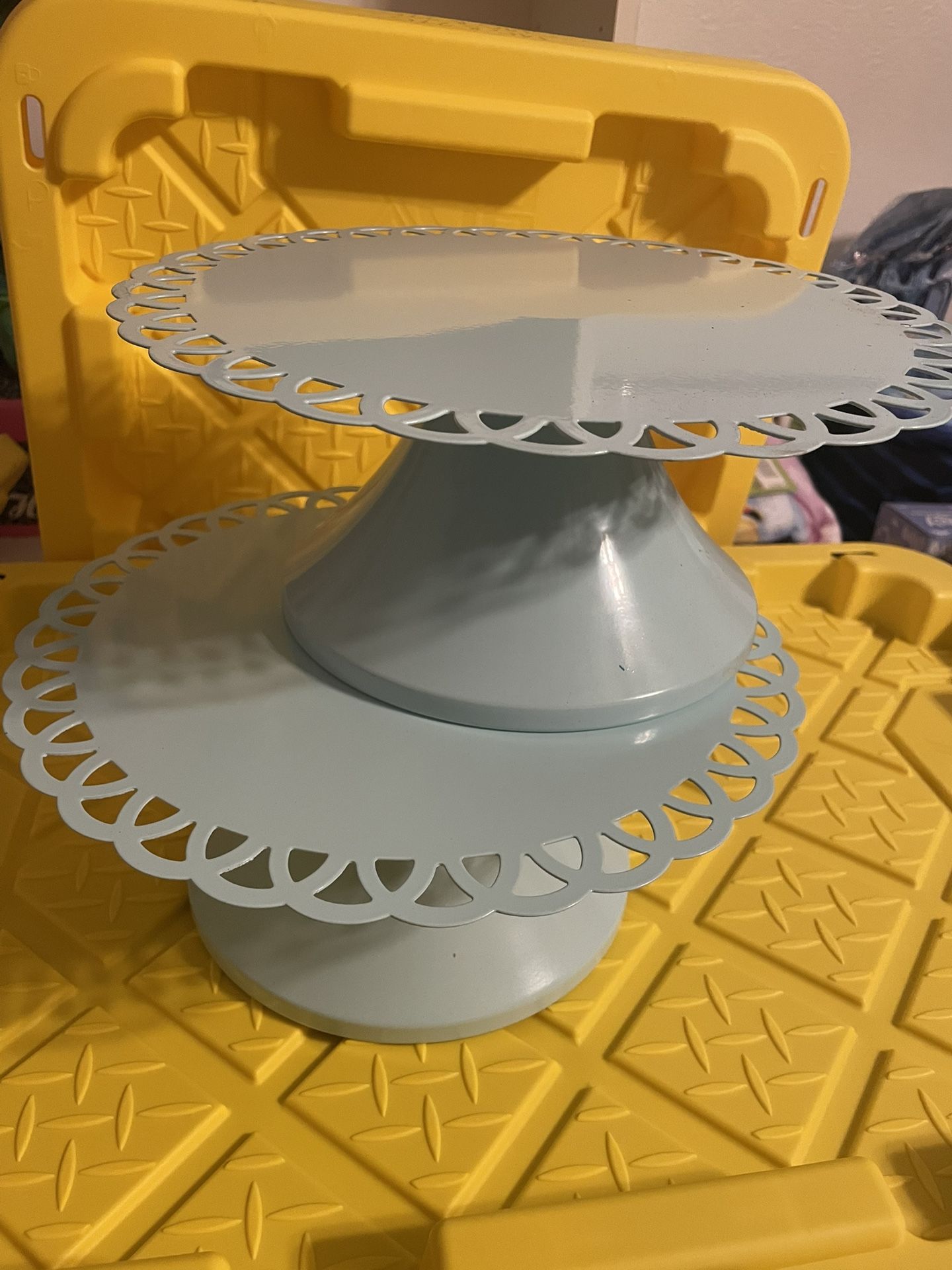 2 Baby Blue Cake / Treat Stands