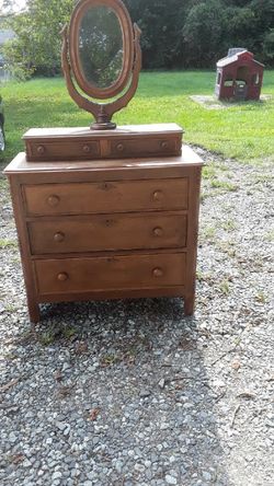 Antique Dresser With Mirror
