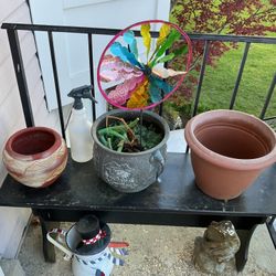 Many Items For Garden, Including The Little Shelf And The Little Bench (NO SHIPPING)