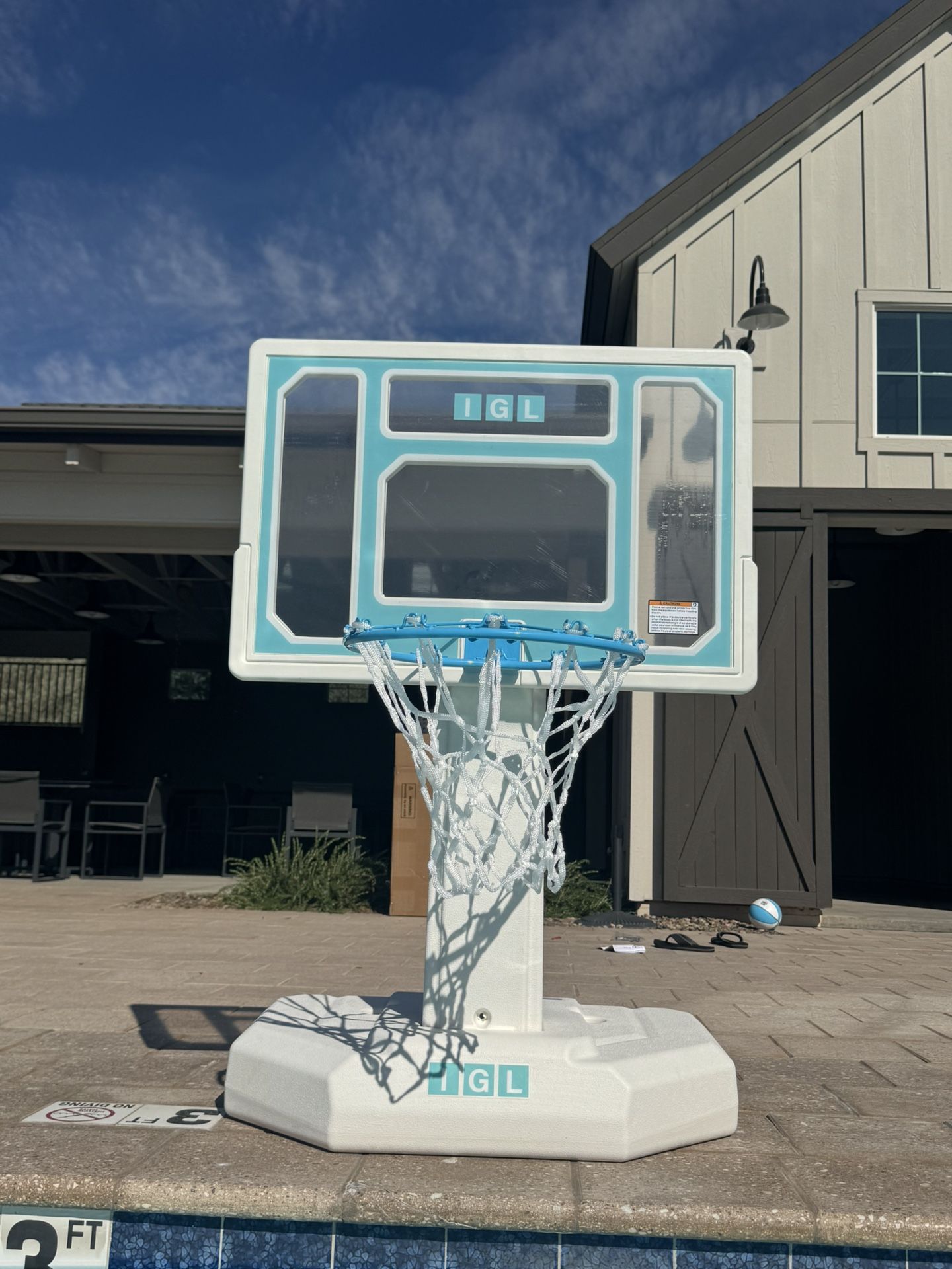 Basket ball Hoop pool side