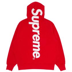 Supreme satin appliqué hooded sweatshirt 24FW  (XXL)