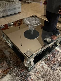 Square Mirrored Coffee Table