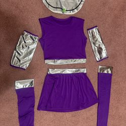 New Small Purple Space Girl Sifi Alien Skirt Festival Rave Costume Cosplay Outfit
