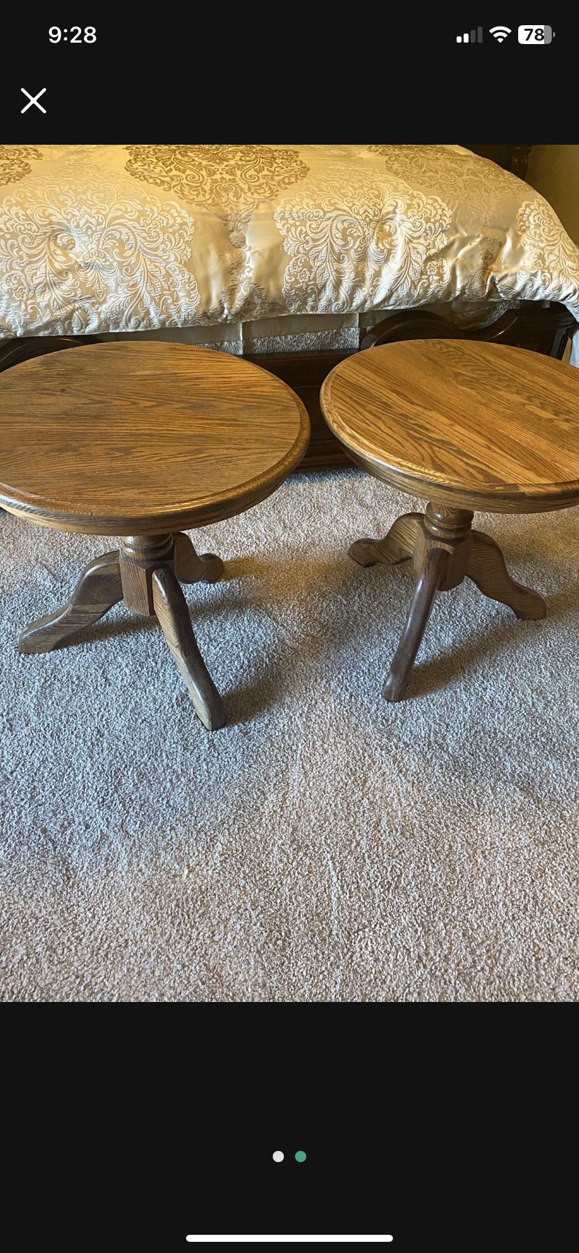 Oak End Table Or Lamp Table