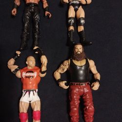 Action Figures WWE x4 Main Characters 