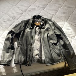 Harley Davidson leather coat and vest
