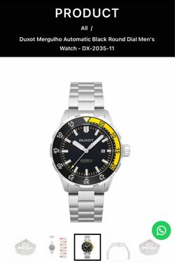 Duxot Mergulho Automatic Black Round Dial Men's Watch - DX-2035-11