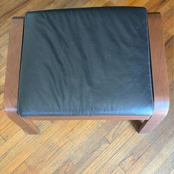 IKEA ottoman brown  leather