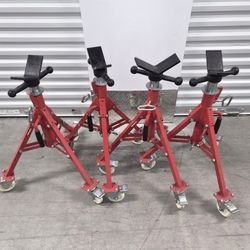 VEVOR Adjustable Pipe Jack Stand w/ Casters 2500 lb – Open Box (4 Available)