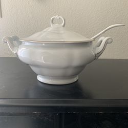 Serving Dish With Spoon 