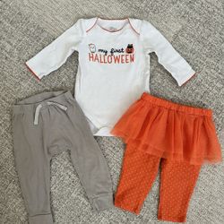 Gender Neutral Baby Halloween Outfit 6-9mo