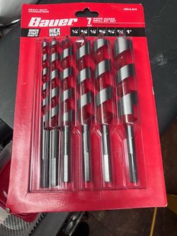 Baur wood augers 7 pieces up to 1”
