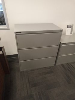 New - Industrial Three Drawer Metal File Cabinet