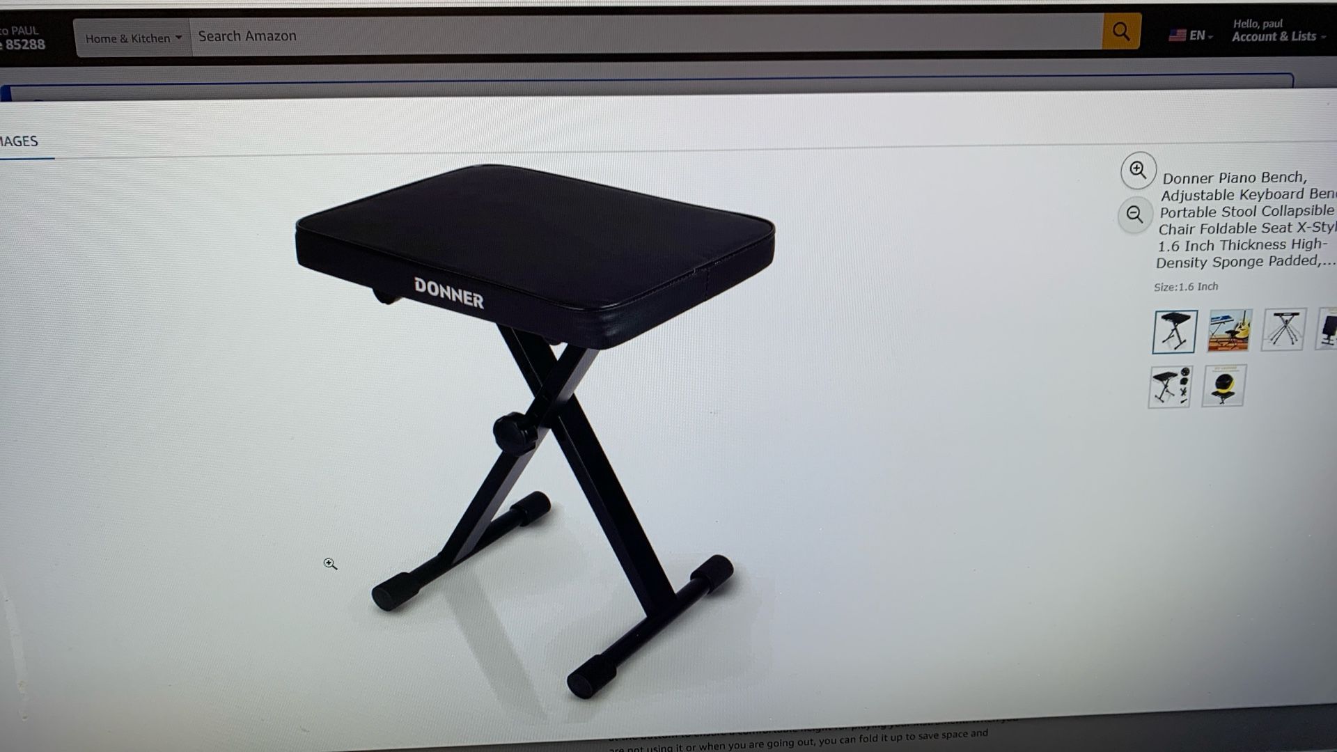 Donner Keyboard, X Style  Bench