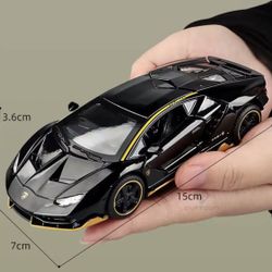 1/32 Cars Toys Auto To Scale Lambor LP770 Diecast Model Cars Alloy Autos Toys Gift for Boys Pull Back Light Music Kids Car