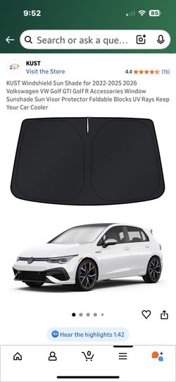 Sun Shade For Volkswagen Golf