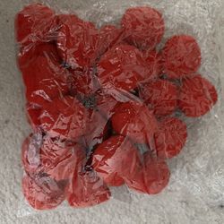 Pack Of Red Pompoms For Crafting