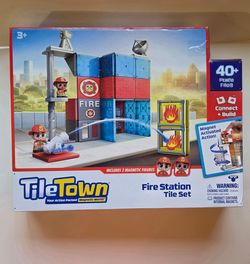 Tile Town Fire Station Tile Set by Moose Toys