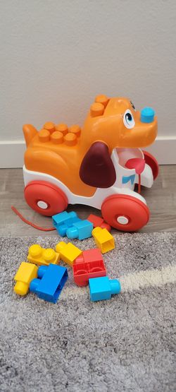 Toy Blocks Pull-Along Puppy with Storage