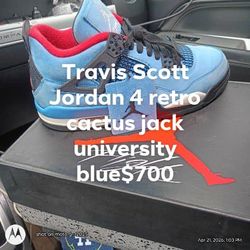 Jordan 4 Retro University Blue Travis Scott