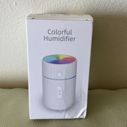  Car Humidifier Colorful Cool Mini USB Portable Humidifier for Office Room Bedroom,etc. Auto Shut-Off, 2 Mist Modes, Super Quiet. (White)