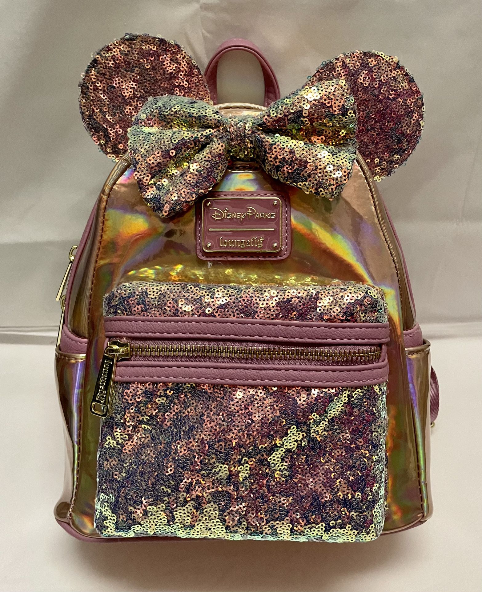 NEW Disney Parks 50th Anniversary EARidescent Iridescent Pink Loungefly Backpack