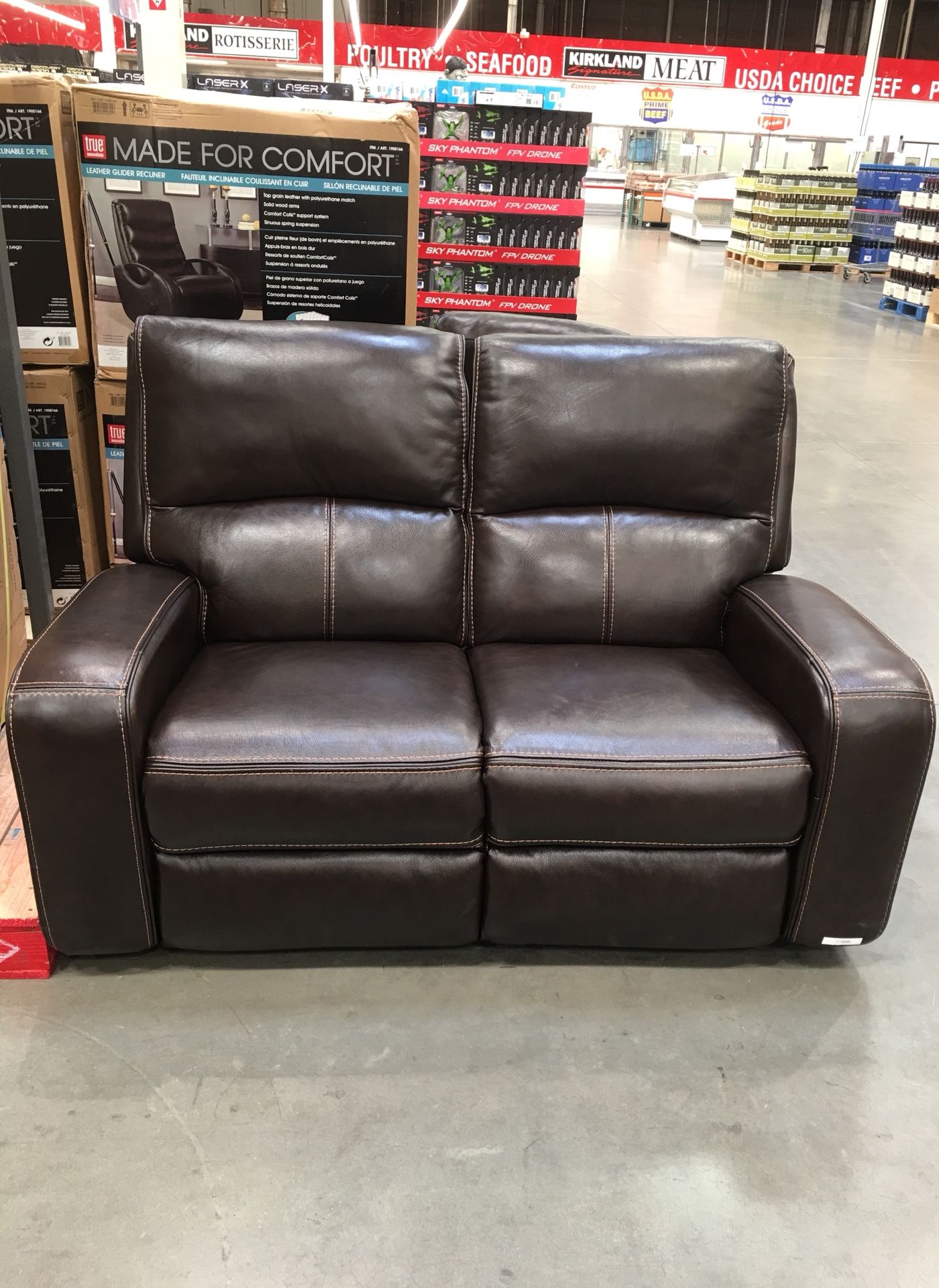 Zach Leather Power Reclining Sofa Costco Matttroy