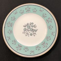 Wedgwood English Blue Green Pimpernel China 9” Luncheon Plate