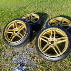 Brand New Gold/Bronze *balanced* Wheels and Tires