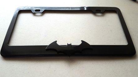 Batman 3d Black Steel License Frame