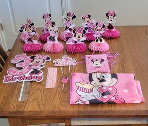 Minnie Mouse 3rd Birthday Decorations 