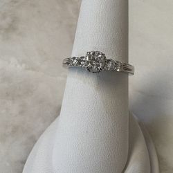 Real Natural Diamond Engagement Ring