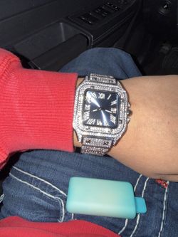Iced out moissanite watch 44mm