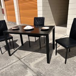 Dining Room Set $80 🚚🎁🍀🎈delivery, Good Deal, Garage Unit Furniture, Glass Table, Black Furniture, Modern, Dining, Kitchen, Chairs, Ta
