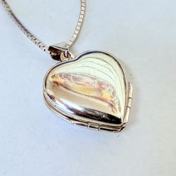 Sterling Silver Double Heart Locket 