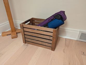 UGG Home Rustic Wooden Slatted Storage Crate