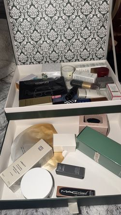 Box of makeup from Bloomingdale’s