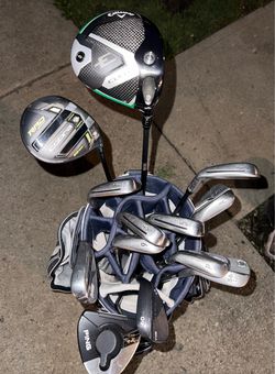 Full Golf Club Set bag Included - Right hand - Callaway Driver, Taylormade Irons, Cobra - 3-wood, Ping - Putter