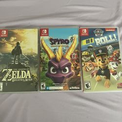 Nintendo Switch Games / THE LEGEND OF ZELDA BREATH OF THE WILD - SPYRO REIGNITED TRILOGY - PAW PATROL ON A ROLL