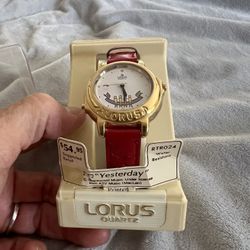 Vintage Lorus Beatles musical watch Plays Yesterday Song 1990’s Music Wristwatch
